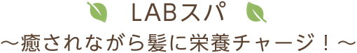 LABスパ〜癒されながら髪に栄養チャージ！〜